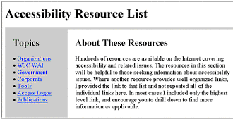 Accessibility Resource List